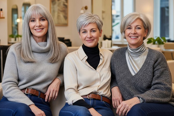 Vrouwen met prachtig grijs haar