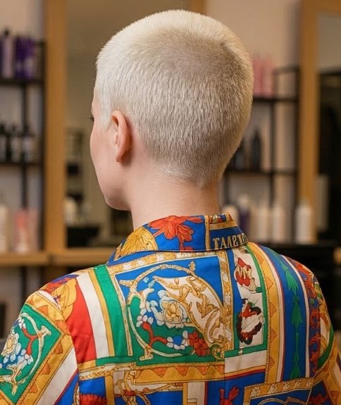 Edgy maar elegante buzz cut voor vrouwen