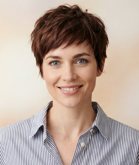 Wash-and-go stijl voor vrouwen met kort haar