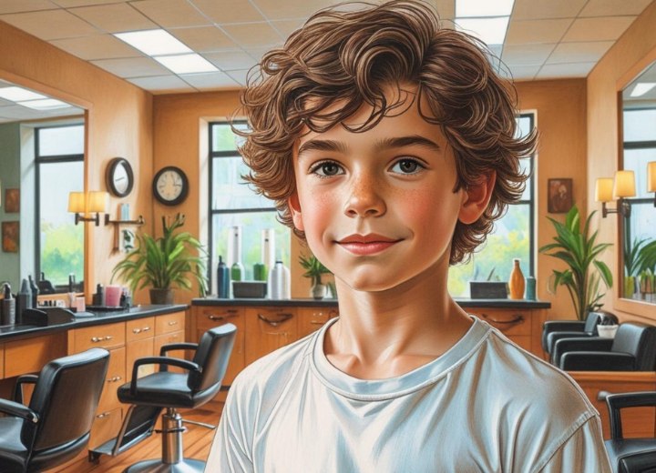 Kapsel voor kleine jongens met krullen