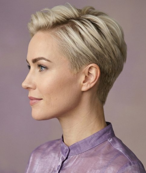 Kort maar elegant blond haar