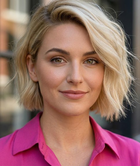 Nonchalante bob met volume