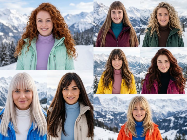 Kapsels met lang haar, los en vrij gedragen
