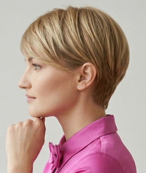 Kort kapsel voor blond haar