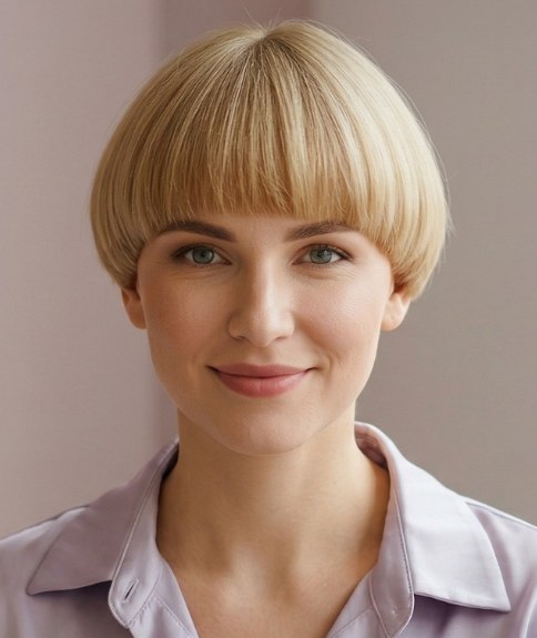 Chique en verfijnde bowl cut