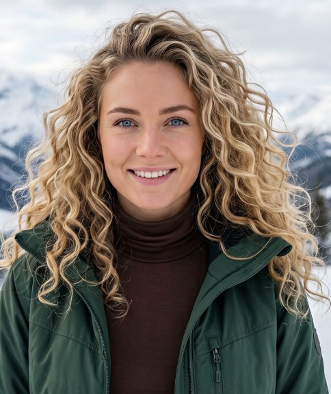 Lang blond haar met volume en krullen