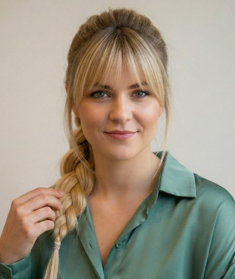 Kapsel met een zijvlecht