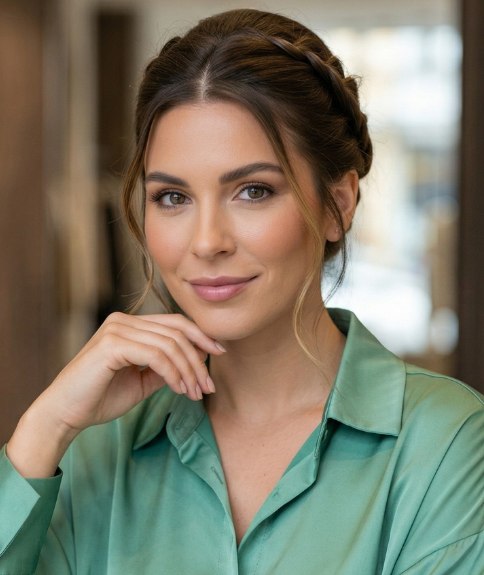 Prachtig opsteekkapsel met gevlochten haar