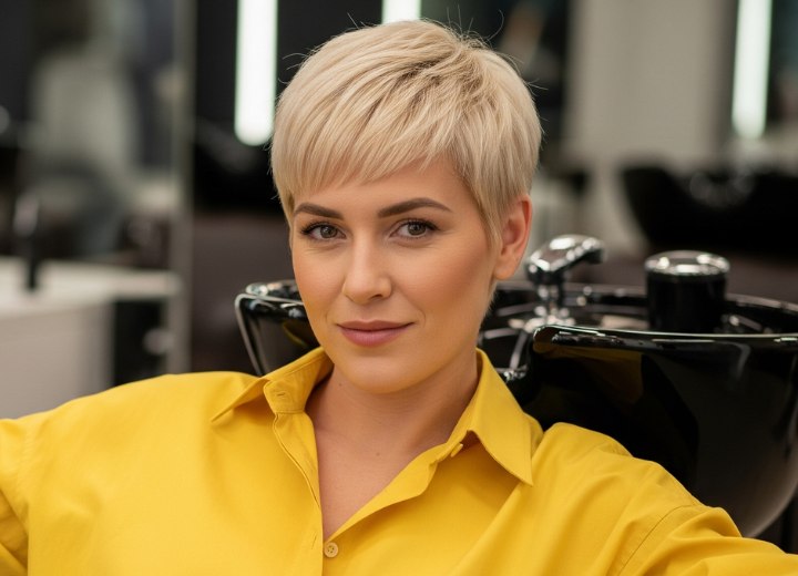 Platina blonde pixie
