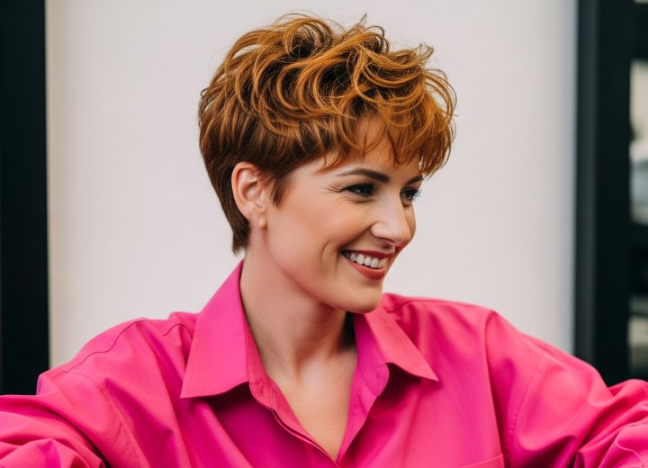 Pixie snit voor krullend haar