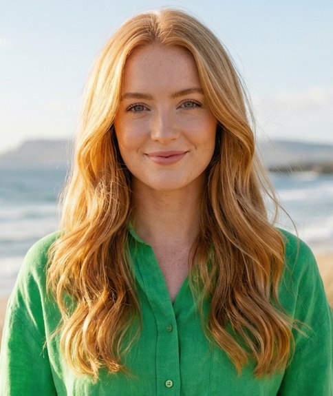 Lang, Venetiaans blond haar met natuurlijke golven