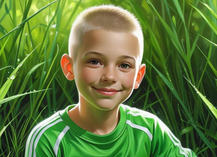 Buzzcut kapsel voor kleine jongens