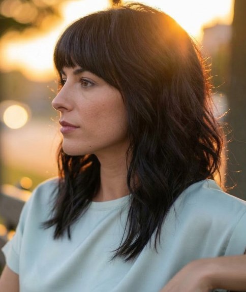 Kapsel tot over de schouders met natuurlijke beweging