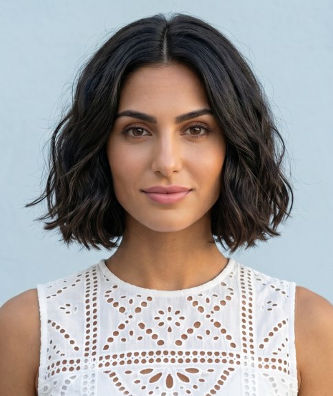 Bob met golven en een wilde styling