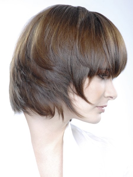 korte bob met rechte styling