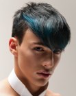 blauwe haarstrook
