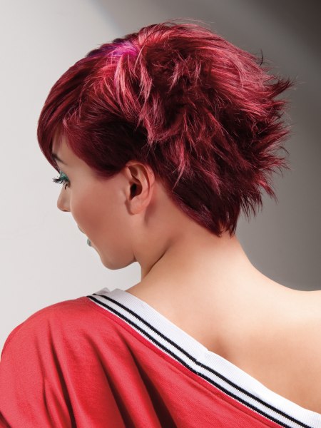 haar met roze tinten