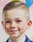 Feestelijk kort kapsel voor kleine jongens