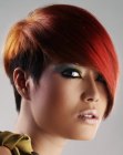 rood Aziatisch haar