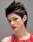 glossy short hair