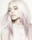 blond haar met paarse tinten
