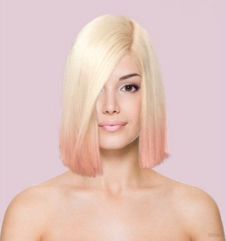 Kapsels app - Lange blonde bob