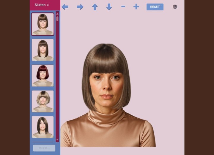 App voor een virtuele make-over van kapsel en haarkleur