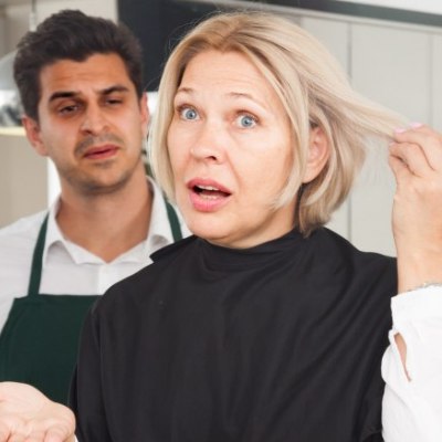 Ontevreden klant in het kapsalon