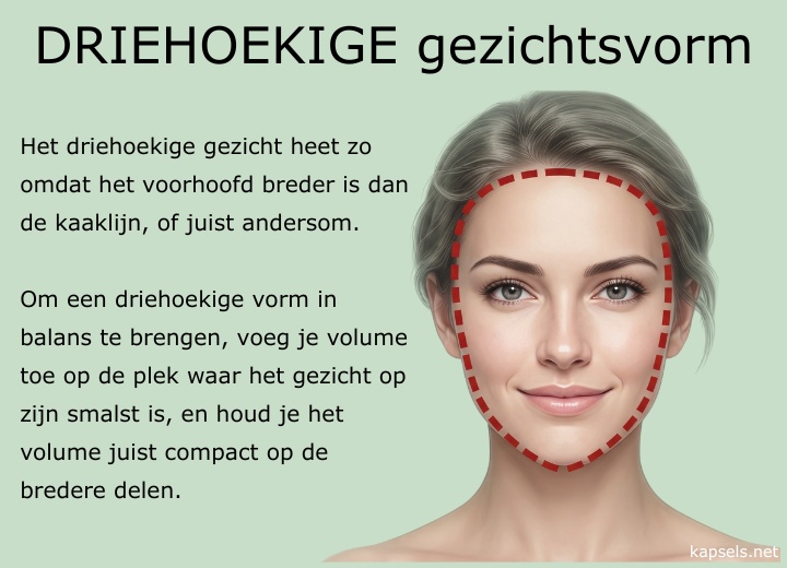 Driehoekige gezichtsvorm