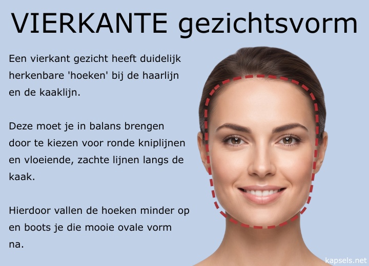Vierkante gezichtsvorm