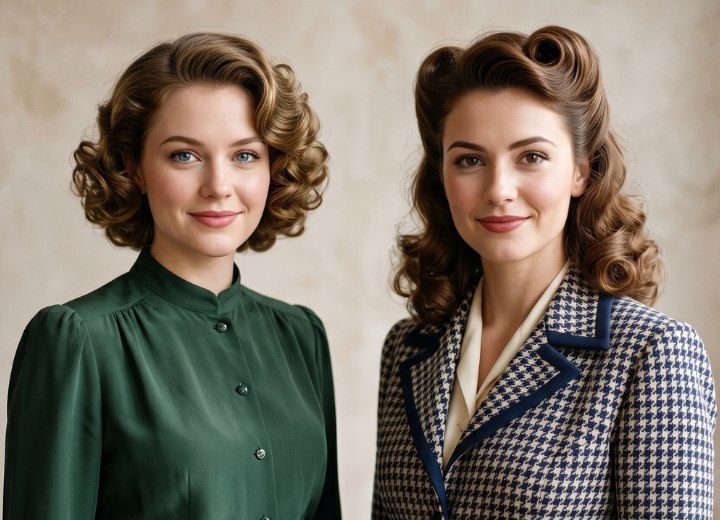Jaren 1940 kapsels voor modebewuste vrouwen