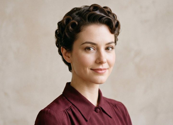 Kort haar voor vrouwen uit de jaren 40
