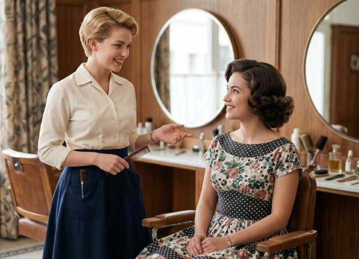 Jaren 1950 schoonheidssalon