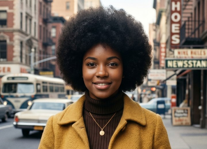 Afro-kapsel uit de jaren 60
