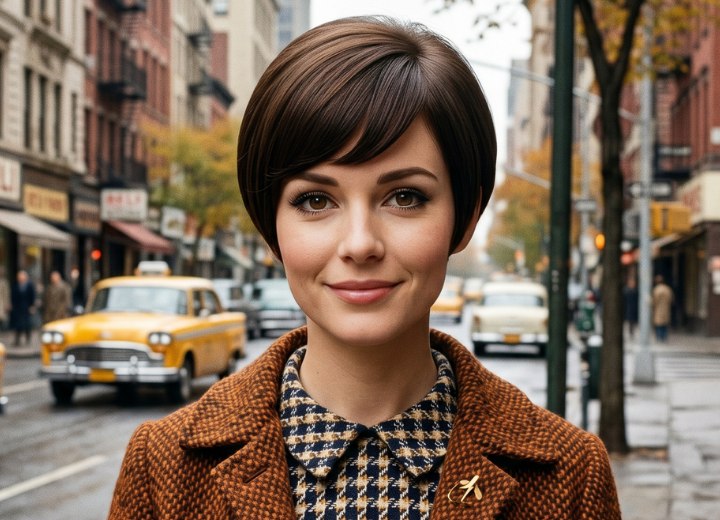 Mod-look haar uit de jaren 60