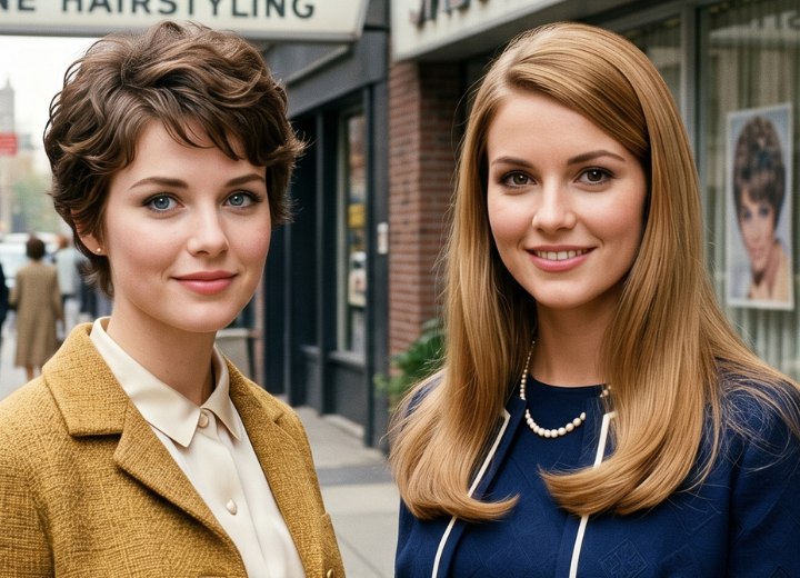 Sixties kapsels voor lang en kort haar