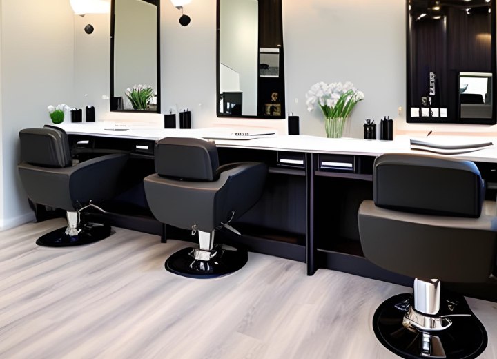 Stylingstoelen voor in een haarsalon