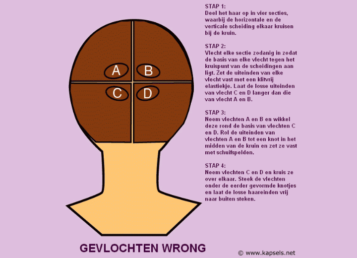 Hoe haar opsteken met een gevlochten wrong